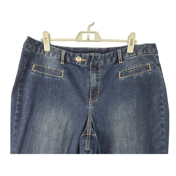 Lane Bryant Women's Flare Fit Jeans with Raw Hem Size 18 - Picture 2 of 8